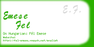 emese fel business card