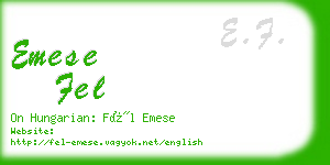 emese fel business card